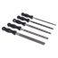 5 dielna sada dielenských pilníkov dĺžka 150mm, sek 2, obsahuje: úsečkový, kruhový, trojhranný, štvorhranný, plochý