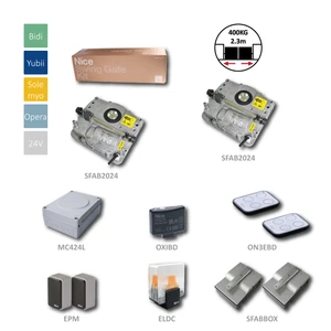 SFAB2024BDKCE Podzemná sada pre dvojkrídlovú bránu do 2,3m / krídlo,2xSFAB2024(24V,120W250N),1x MC424L, 2x ON3EBD,1x OXIBD,1 pár EPM,1x ELDC, 2x SFABBOX - slide 0