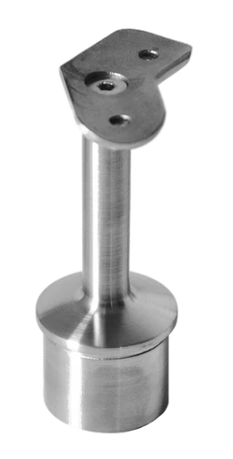 držiak madla pevný na trubku ø 42.4mm (78x64mm, 45° uhol) na madlo ø 42.4 mm, brúsená nerez K320 /AISI304
