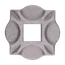 pätka kovaná 100x100x10mm, otvor 30x30mm, bez povrchovej úpravy