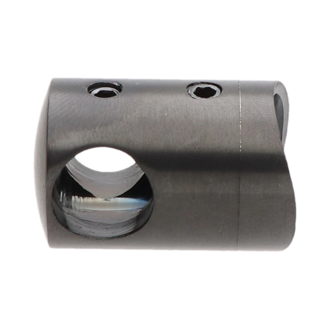 Držák tyče ø 12mm na trubku ø 42.4mm, barva: PVD - černá