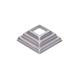 Krytka plechová, 57x57x23mm, diera:22x22mm, výlisok