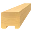 drevený profil (45x40mm /L:3000mm), materiál: buk, brúsený povrch bez náteru, balenie: PVC fólia, priebežný materiál