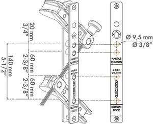 LOCINOX® DRILL-FIX sada nářadí pro montáž zámků a dorazových lišt LOCINOX® - slide 1