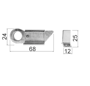 Zástrč univerzální 68 mm, bílý zinek - slide 0