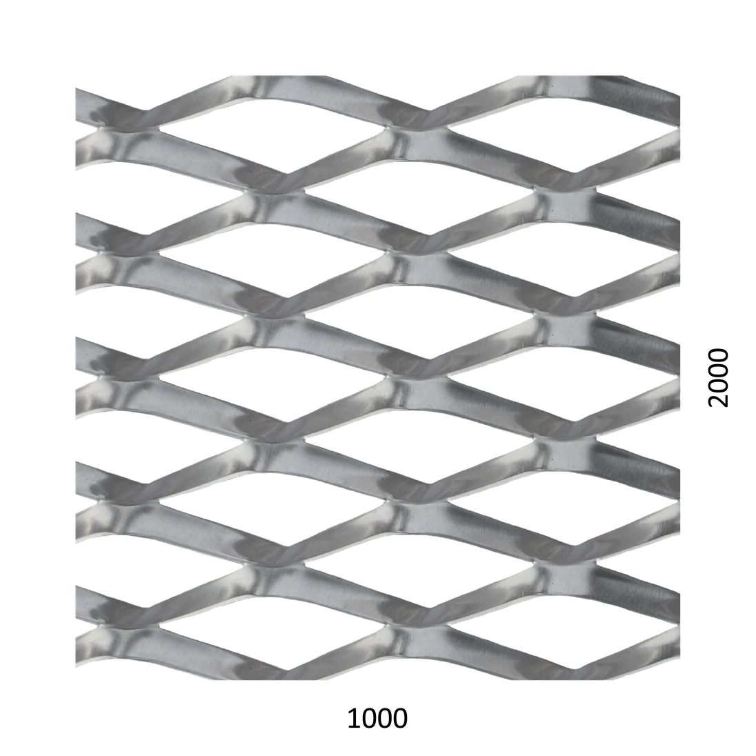 DOPRODEJ! Tahokov AL, kosočtvercové oko, můstek: 11mm, 1000x2000x1.5mm