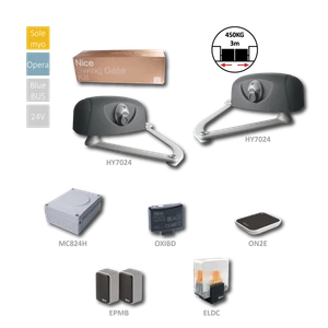 Sada pákových pohonů pro dvoukřídlou bránu do 3m/křídla, 2x HY7024, 1x MC824H, 1x OXIBD, 1pár EPMB, 1x ON2E, 1x ELDC - slide 1