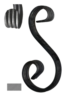 Esko 200 x 85 x 45 mm, hladký profil 12 x 6 mm, široké rozkování