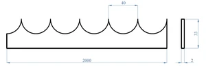 Koncová lišta L-2000x2mm, rovná, bez povrchovej úpravy - slide 1