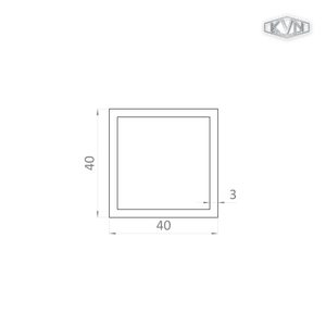 Poškodený jokel 40x40x3mm, L-6000mm, hliník bez povrchovej úpravy - slide 1