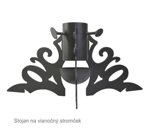 Stojan na vánoční stromeček MODERN, černý, 500x500x230mm - slide 0
