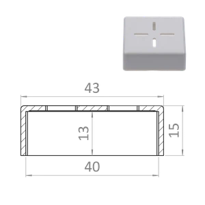 plastová krytka pro profil 40x40 - slide 2