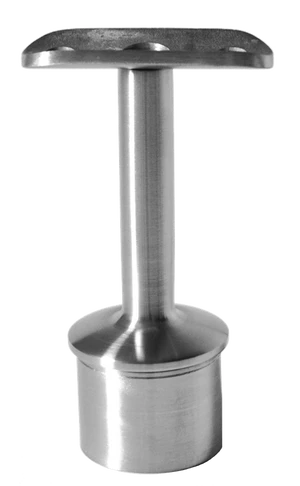 držiak madla pevný na trubku ø 42.4mm (80x64mm) na madlo ø42.4 mm, brúsená nerez K320 /AISI304 - slide 0