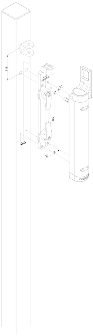 LOCINOX® RHINODRILL - sada nářadí pro montáž zavírače vrat RHINO - slide 1
