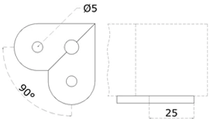 nadpájacia platňa plochá (uhol 90°), brúsená nerez K320 /AISI304 - slide 1