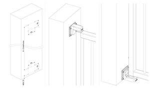 LOCINOX® INTERIO-WALL montážna sada pre uchytenie zatvárača INTERIO stenu - slide 1
