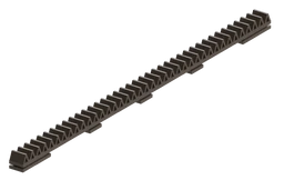 Hřeben nylonový vyztužený sklolaminátovým vláknem, L-500 mm, max. do 300  kg, určený pro hliníkový samonosný profil