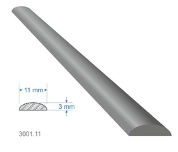 Pásovina oblá D 11x3x3000 mm, mäkká, cena za KUS (3m)