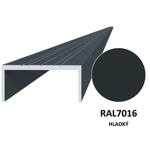 Poškodený U profil 50x22mm, L-6000mm, s povrchovou úpravou RAL7016 - slide 0