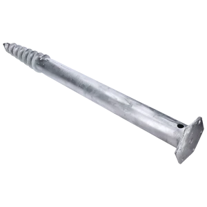 Zemná skrutka / zemný vrut - pätka s prírubou, 120x1000mm, žiarový pozink - slide 0