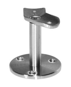 Držák madla (45 ° úhel) na trubku ø 42.4 mm, broušená nerez K320 / AISI30 - slide 0