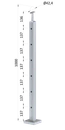 Nerezový sloup, vrchní kotvení, 6děrový koncový