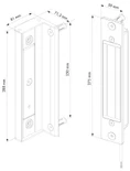 LOCINOX® B-MAG-2500 zapustený prídržný elektromagnet s dorazovou lištou, blokácia v ťahu 2500N, pre krídlové bránky - slide 1