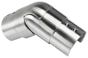 Přechod nastavitelný - koleno s kloubem (ø 42,4x1,5 mm) na madlo EB1-HM42, lepený spoj, broušená nerez K320 / AISI304 - slide 0