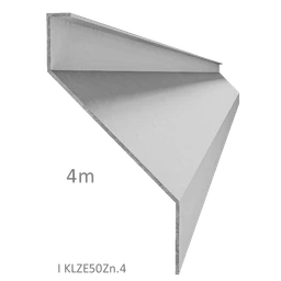 Z-profil lamela 4000mm, s vyztuženou hranou 10mm