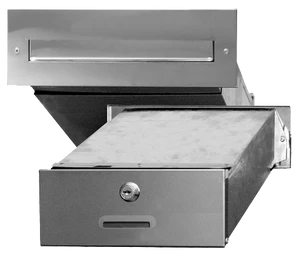 Poštovní schránka do zdi (275x90x400mm), max. formát listu: A4, leštěná nerez, AISI430 - slide 0