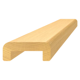 Dřevěný profil (48x19 mm / L: 3000 mm), materiál: buk, broušený povrch bez nátěru, balení: PVC fólie, průběžný materiál