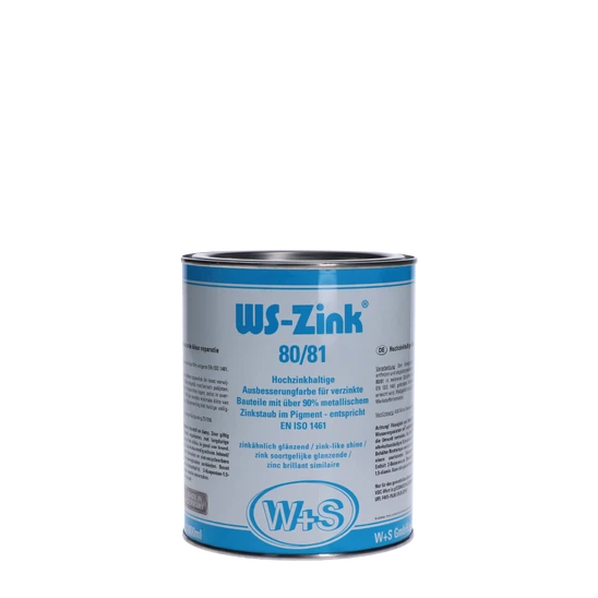 zinková farba WS-Zink® 80/81 s obsahom zinku 90% 1l Na opravy zvarov,na žiarovo pozinkovaných konštrukciách, opticky zladené s čerstvým žiarovaním odolný do 300 ° C , základný náter pre následné lakovanie, vodivá ochranná vrstva na bodovanie