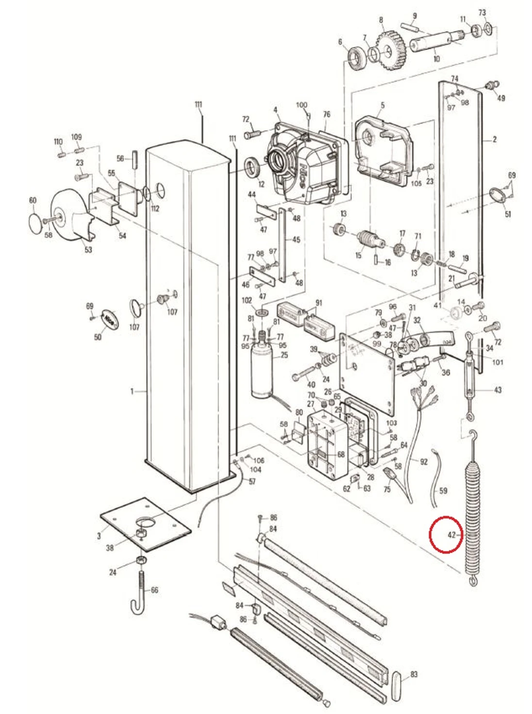 MO-L.2640 pružina vyváženia WIDE M-L, WIL 4-6, SIGNO