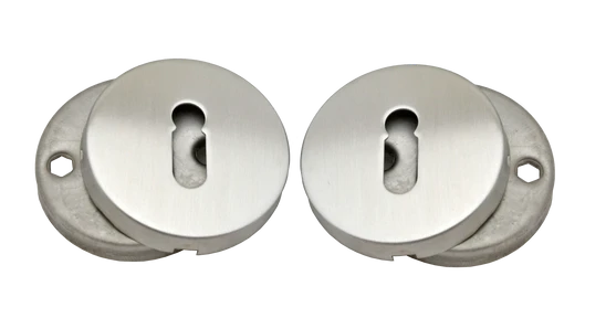okrúhla rozeta na dózický zámok (ø 52mm), bal.: 1 pár, brúsená nerez K320 /AISI304