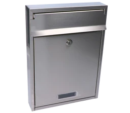 Poštovní schránka (265x360x55 mm), max. formát listu: C4, broušená nerez K320 / AISI304