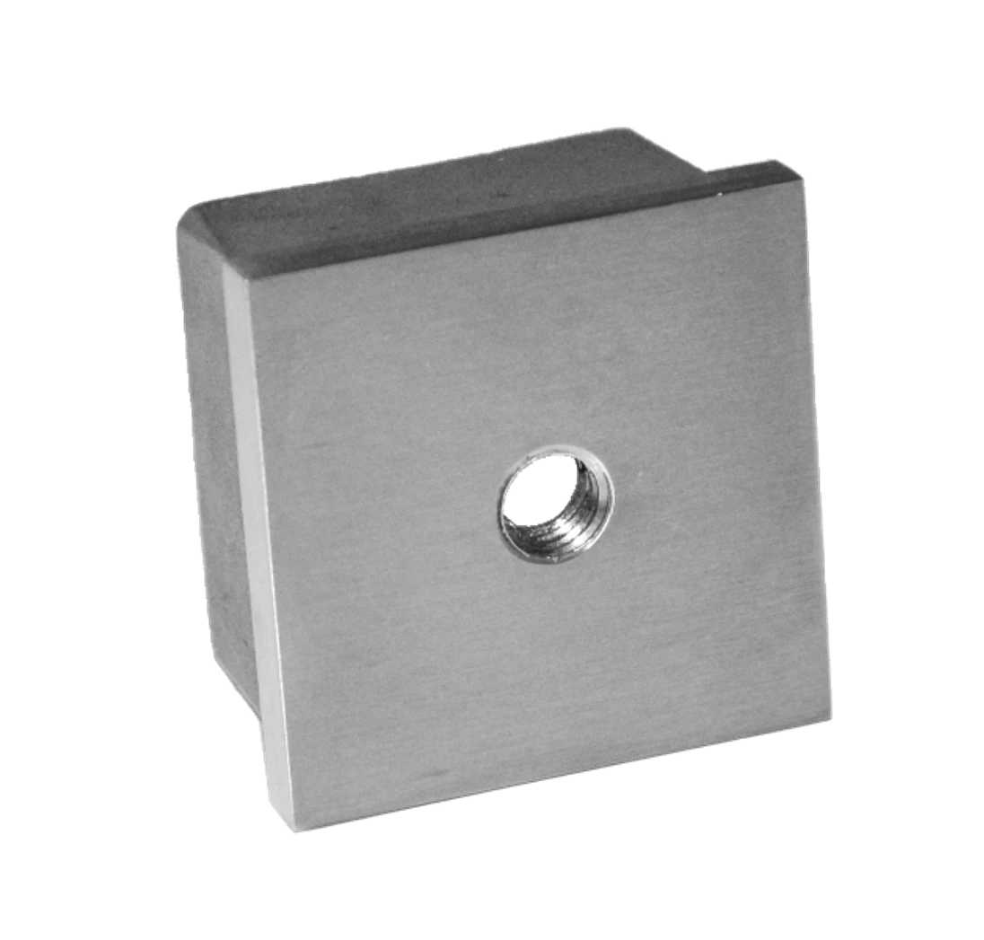 Ukončenie na jokel 40x40mm, závit M8, brúsená AISI304