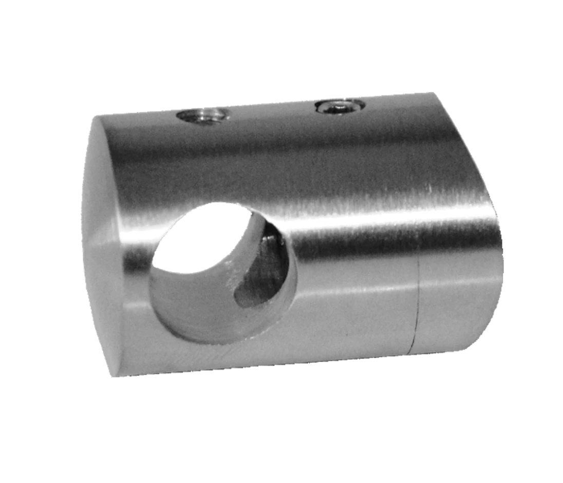 Držiak tyče ø 12mm na trubku ø 42.4mm, brúsená nerez AISI316