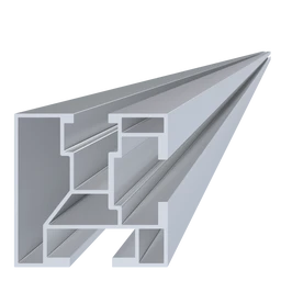 Hliníkový profil pro konstrukci solárních panelů, rozměr 40x40mm, materiál EN AW 6063 T6, přírodní hliník bez povrchové úpravy