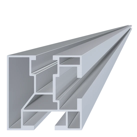 Hliníkový profil pre konštrukciu solárnych panelov, rozmer 40x40mm  ,materiál EN AW 6063 T6 , prírodný hliník bez povrchovej úpravy