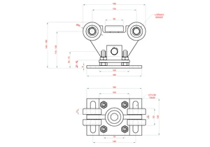 Samonosný systém 69x69x4 pro posuvné brány do 200 kg / 4,5 m otvor (C399P-4/Zn 1x6m pozinkovaný profil, W395P.F2 2ks, C396P 1ks, C397P 1ks, C398P 1ks) - slide 6