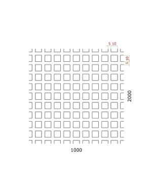 Děrovaný plech Fe, otvor:10x10mm, rozteč:15mm,1000x2000x1mm - slide 1