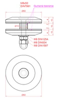 držiak na sklenený prístrešok - set 4ks (pre sklo 8.00 - 12.76mm), brúsená nerez K320 /AISI304, ku konzolám EB1-PRP-S / EB1-PRV-S - slide 1