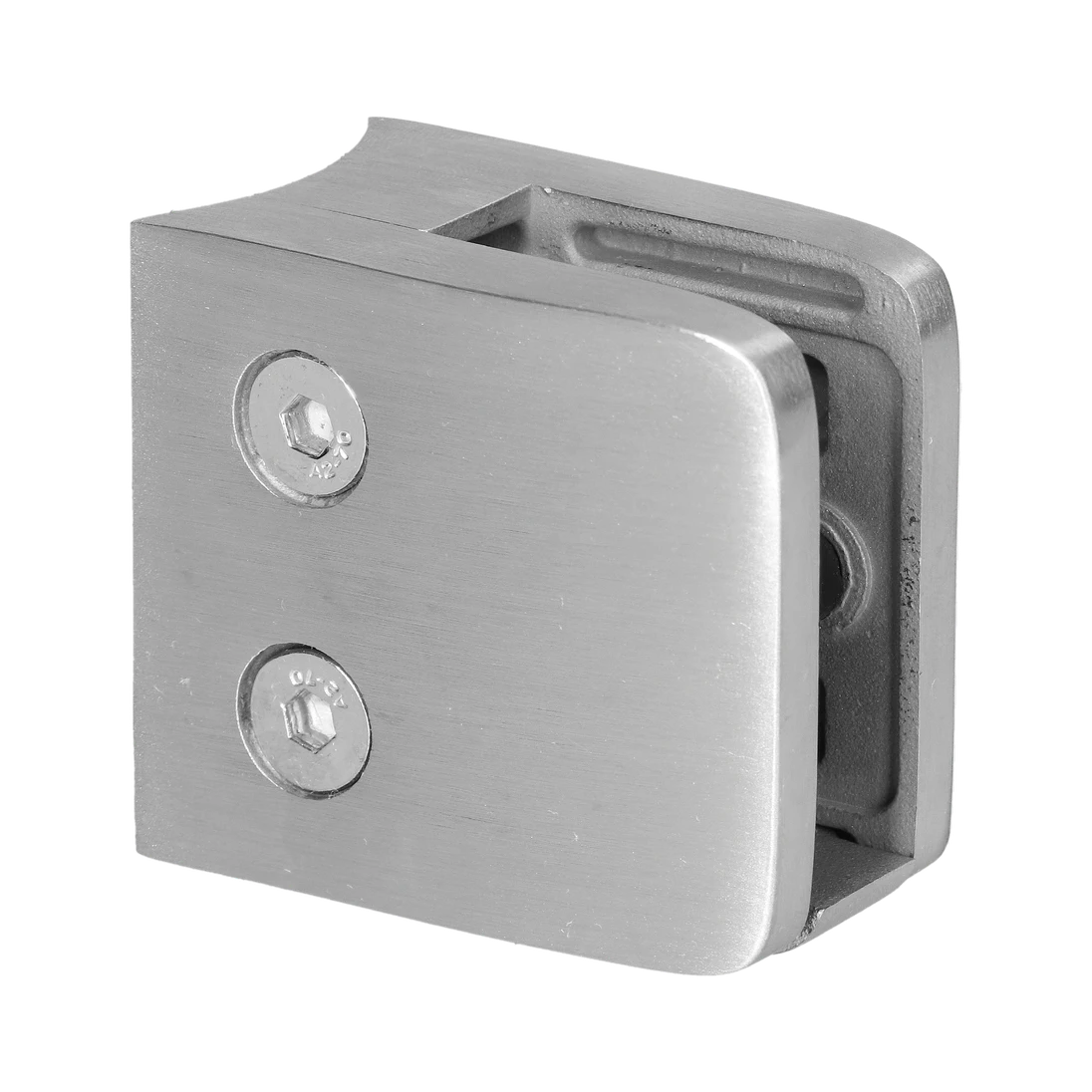 Svorka na trubku ø48.3mm, sklo 8-12.76mm, brúsená AISI304