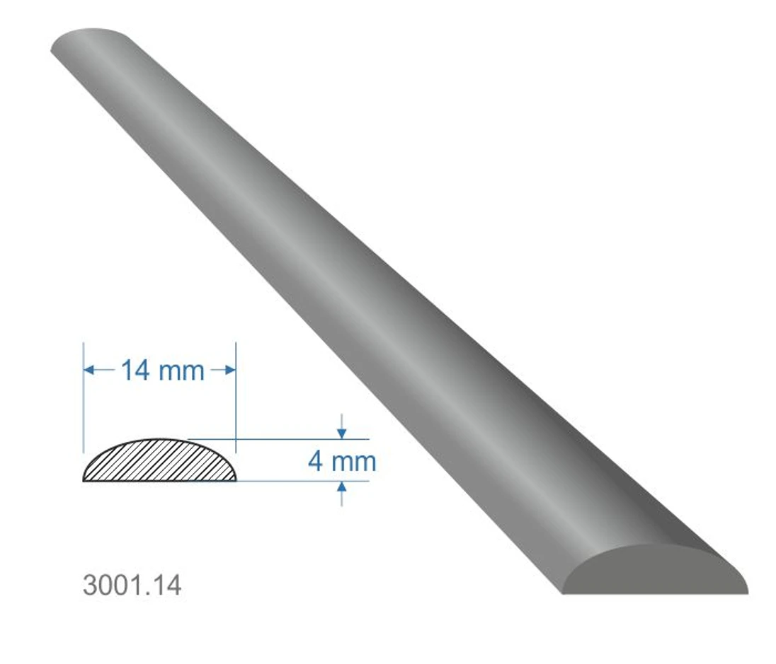 Pásovina oblá D 14x4x2000 mm, mäkká, cena za KUS (2m)