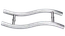 Nerezové madlo na dveře (475mm / ø 25mm), na sklo 8-12mm, leštěná / broušená nerez K320 /AISI304