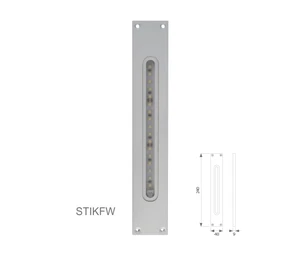 Venkovní LED osvětlení FLAT, farba RAL9010, H-240mm - slide 0