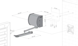 LOCINOX® PANTHER-9005 - hydraulický zavírač s kluznou lištou, uchycení na sloupek nebo na stěnu, pro křídlové brány a branky do 150kg - slide 1