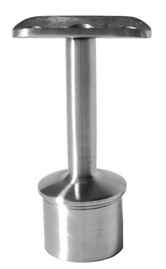 držiak madla pevný na trubku ø 42.4mm (80x64mm) na madlo ø42.4 mm, brúsená nerez K320 /AISI304