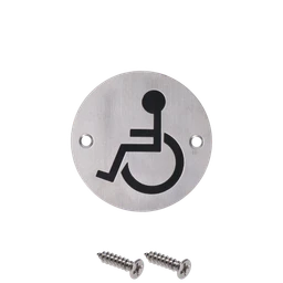 Piktogram `Invalid`, okrúhly, brúsená nerez AISI304