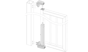 LOCINOX® INTERIO - zabudovaný hydraulický zavírač pro křídlové vrata do 150kg / 1,5m, otevíratelný do 125° - slide 1